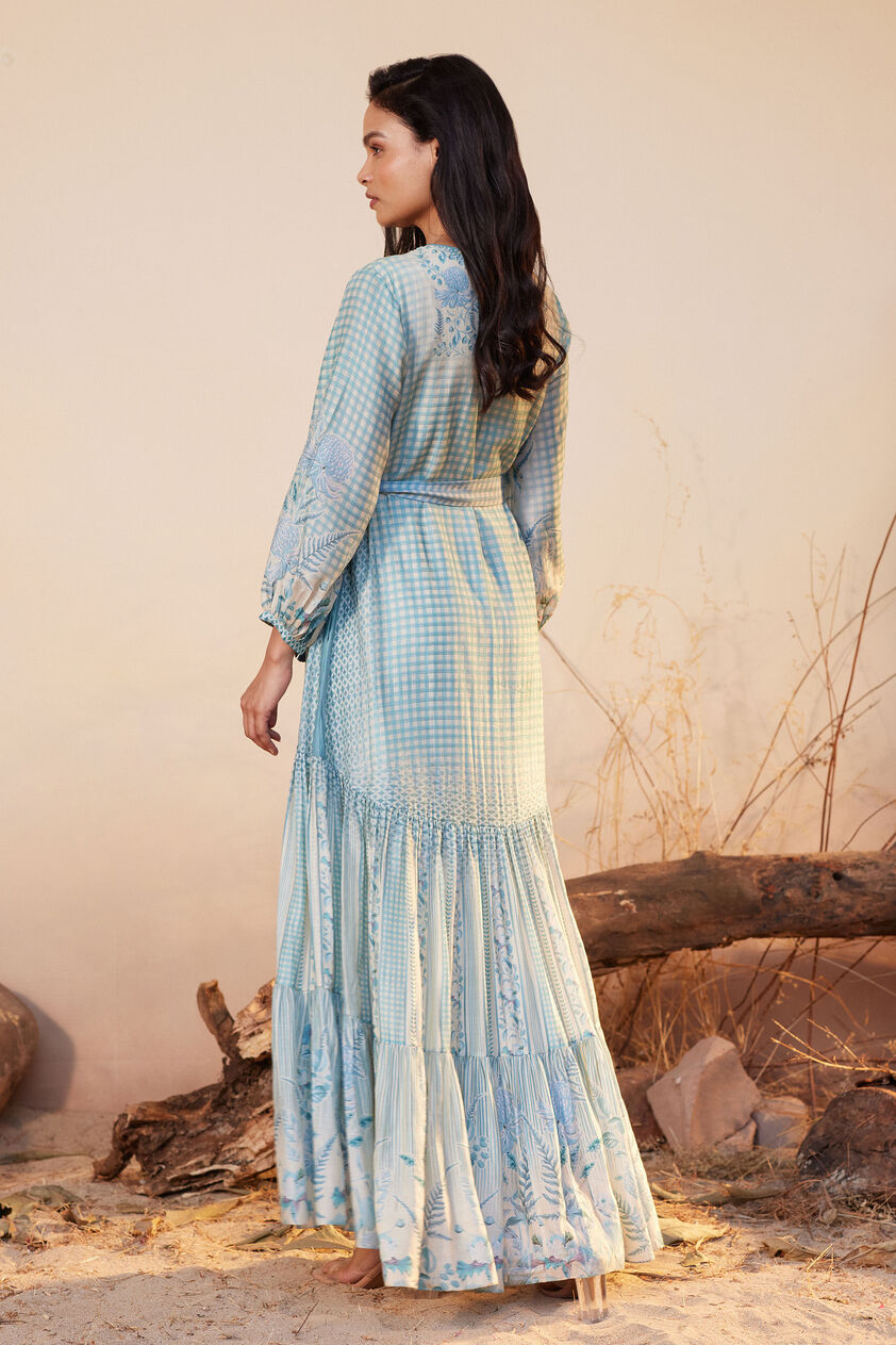 Neela Tiered Dress - Blue, Blue, image 3