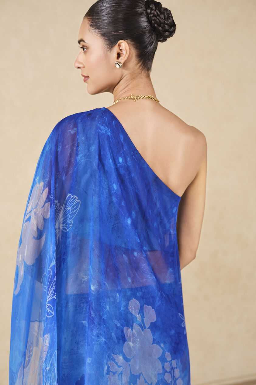 Fluisance Chiffon Palazzo Set - Blue, Blue, image 7