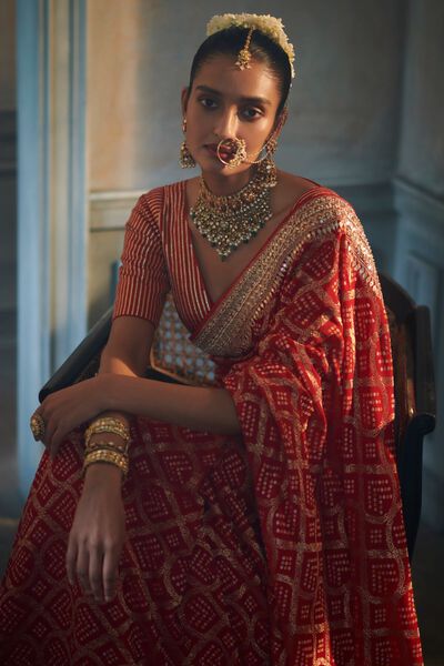 Ganika Saree Set - Red