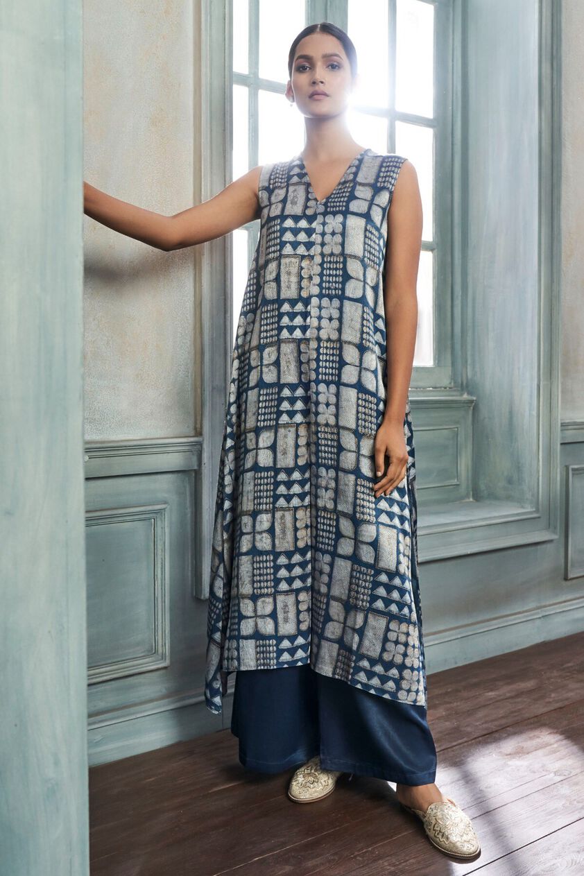 5 - Bilvani Kurta Set - Indigo, image 5