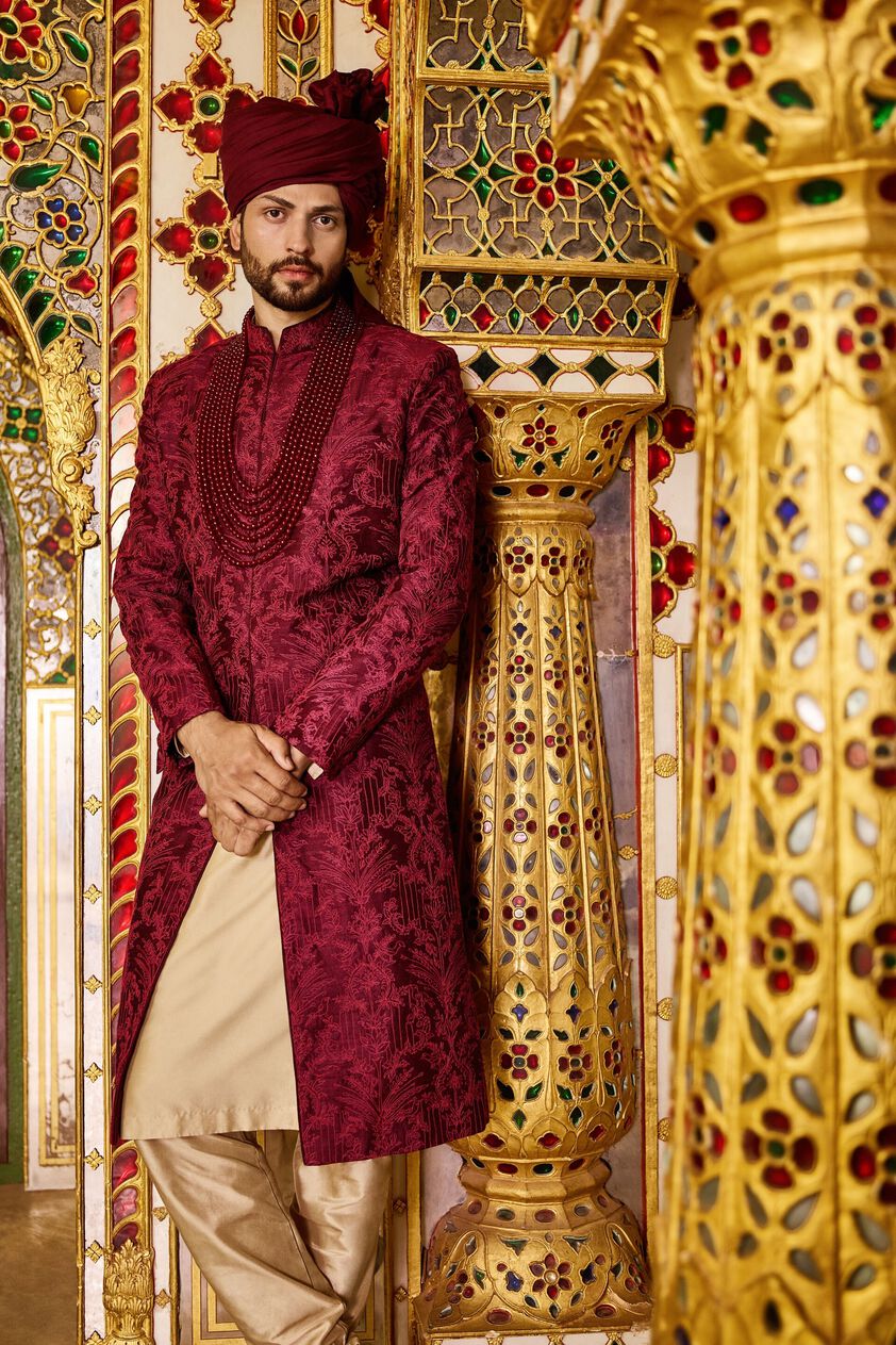 1 - Plum Silk Safa, image 1