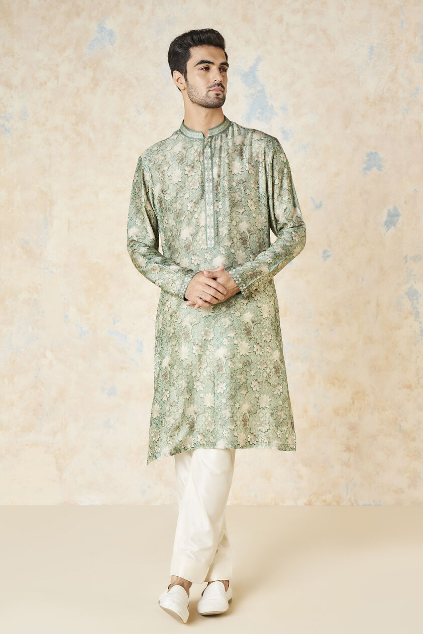 Bhramar Kurta - Sage, Sage, image 1
