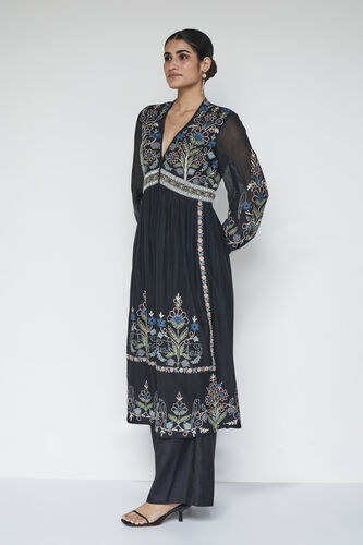 Balsam Hand-embroidered SEWA Mul Suit Set - Black, Black, image 2
