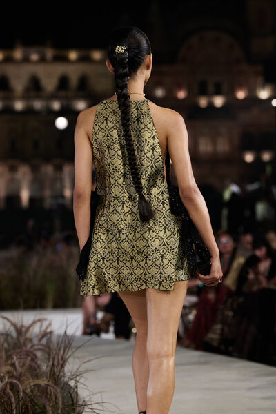 Arsema Woven Benarasi Co-ord - Black