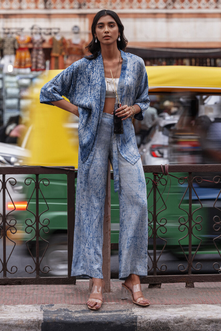 Jaipur Blue Overlap Coord Set - Indigo, Indigo, image 1