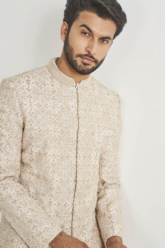 Dheer Sherwani - Off White, Cream, image 6