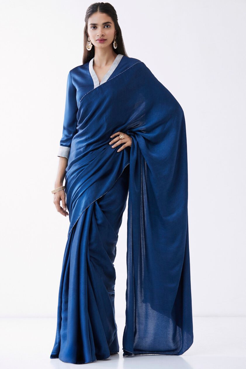 1 - Satin Saree, image 1