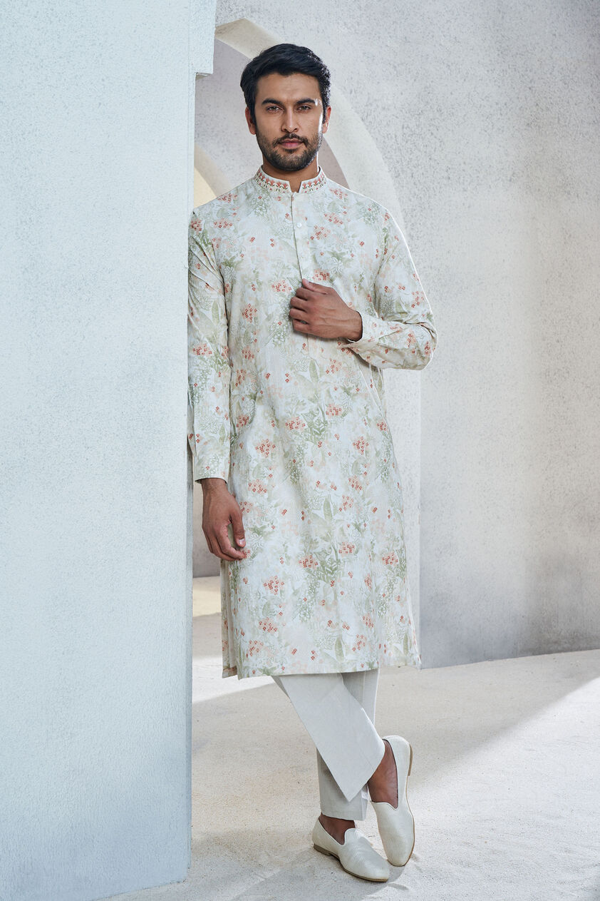 Fariq Kurta - Ivory, Ivory, image 1