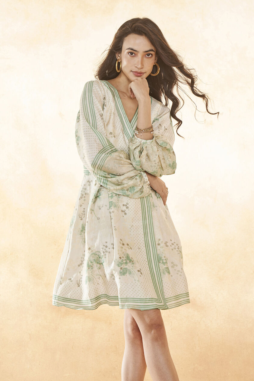Aubrey Silk Dress - Sage, Sage, image 2