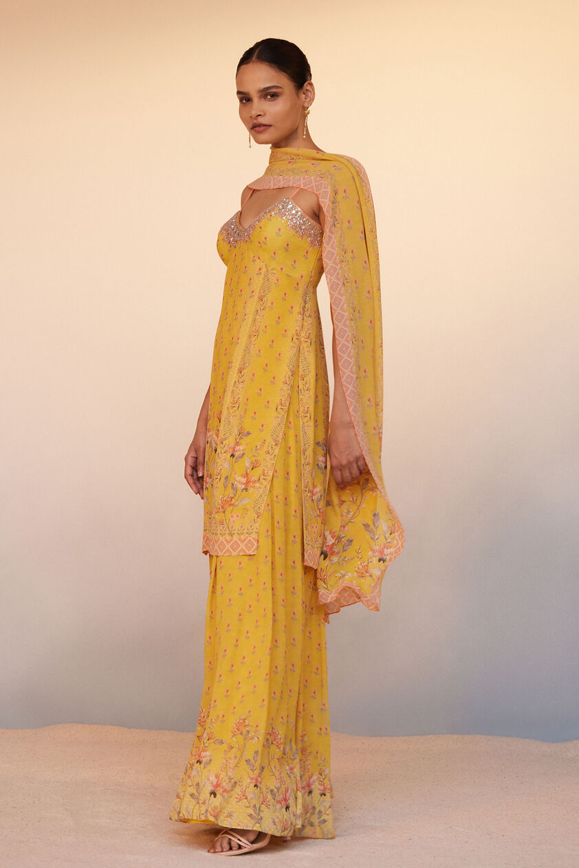 Aspen Sharara Set - Yellow, Yellow, image 2