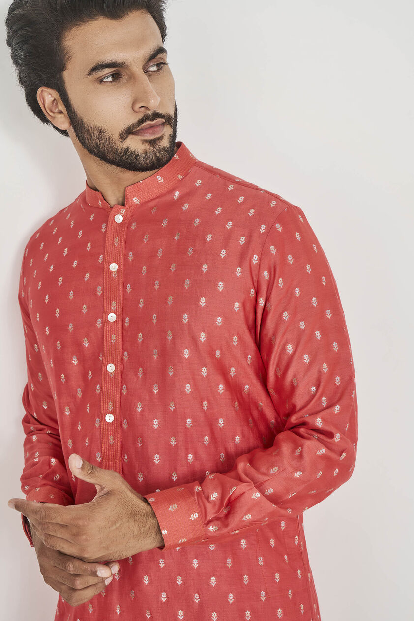 Dyumat Kurta - Coral, Coral, image 5
