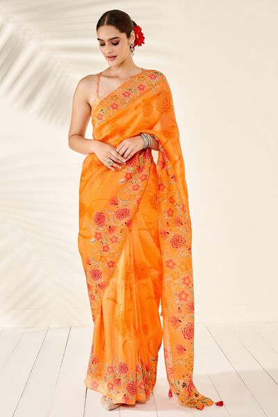 Anya Saree - Orange