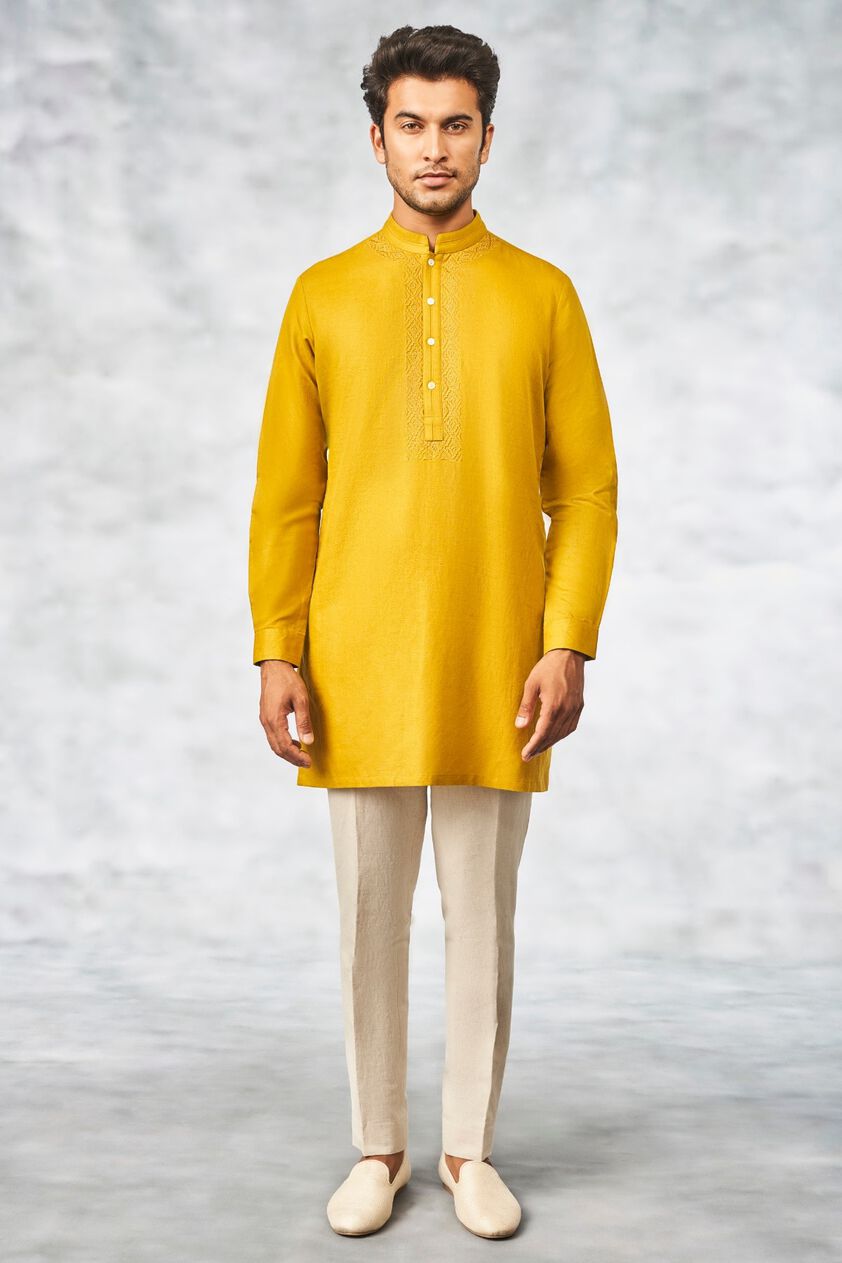 1 - Aveer Kurta – Mustard, image 1