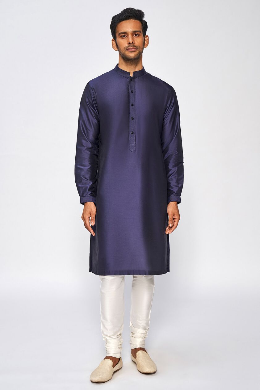 1 - Ishir Kurta – Navy Blue, image 1