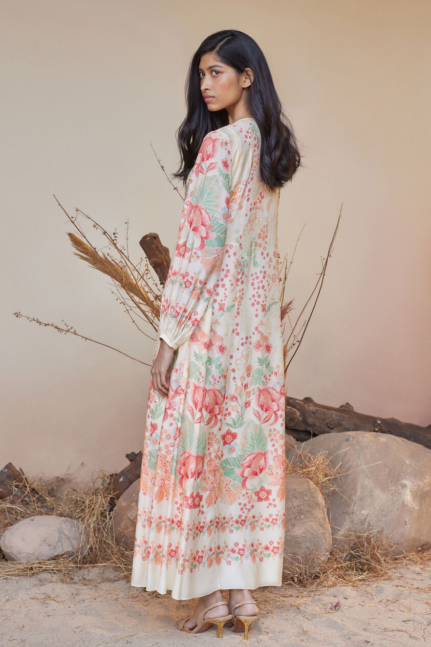 Alaya A-Line Kaftan - Cream, Cream, image 2