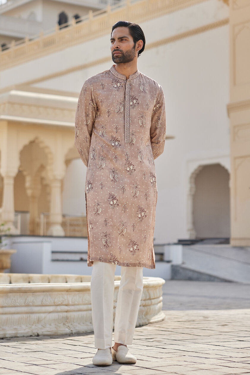 Simal Silk Kurta - Pink, Pink, image 1