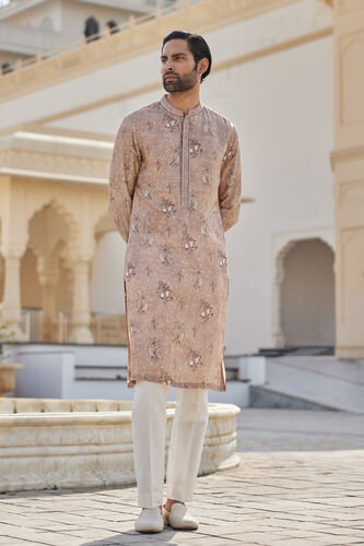 Simal Silk Kurta - Pink, Pink, image 1