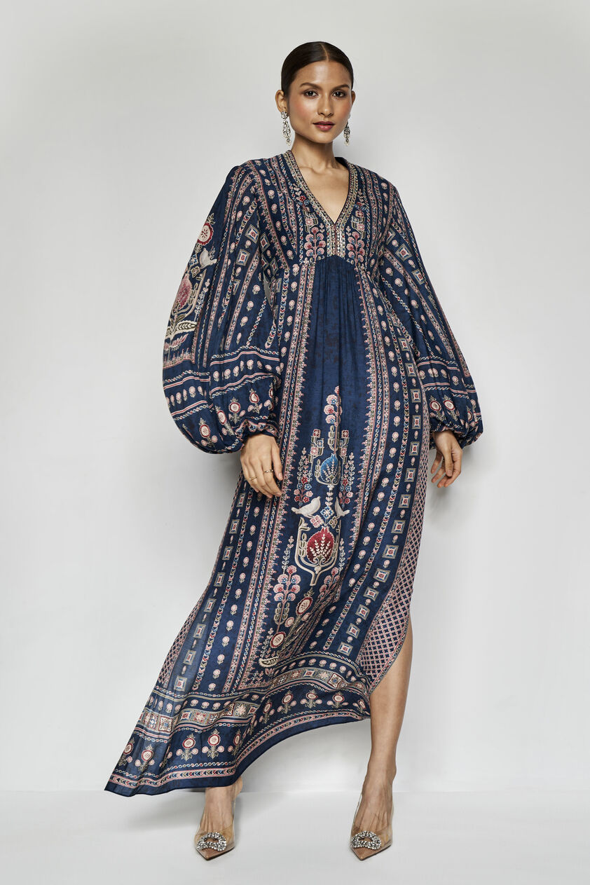 Eranthe Lyocell Kaftan - Blue, Blue, image 1