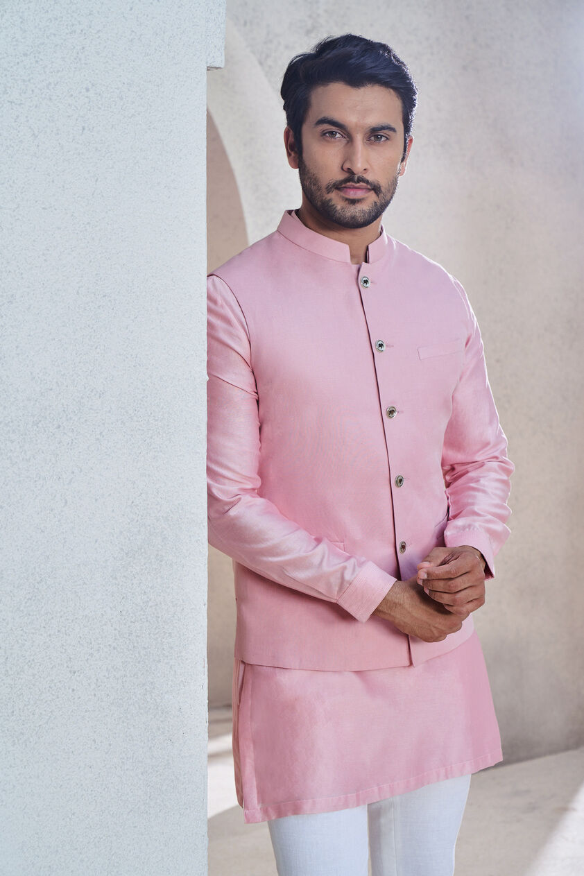 Rayaan Nehru Jacket - Rosewood, Rosewood, image 4