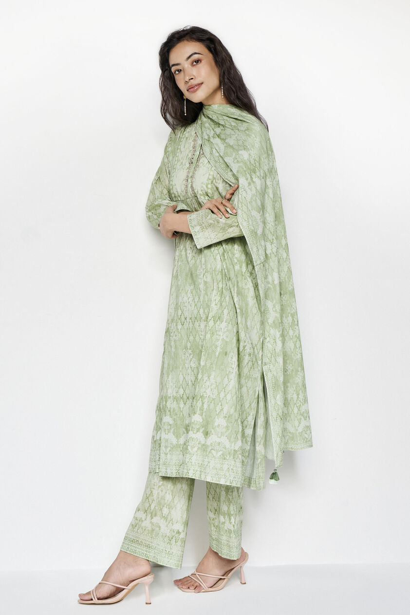 Enakshi Suit Set - Sage, Sage, image 3