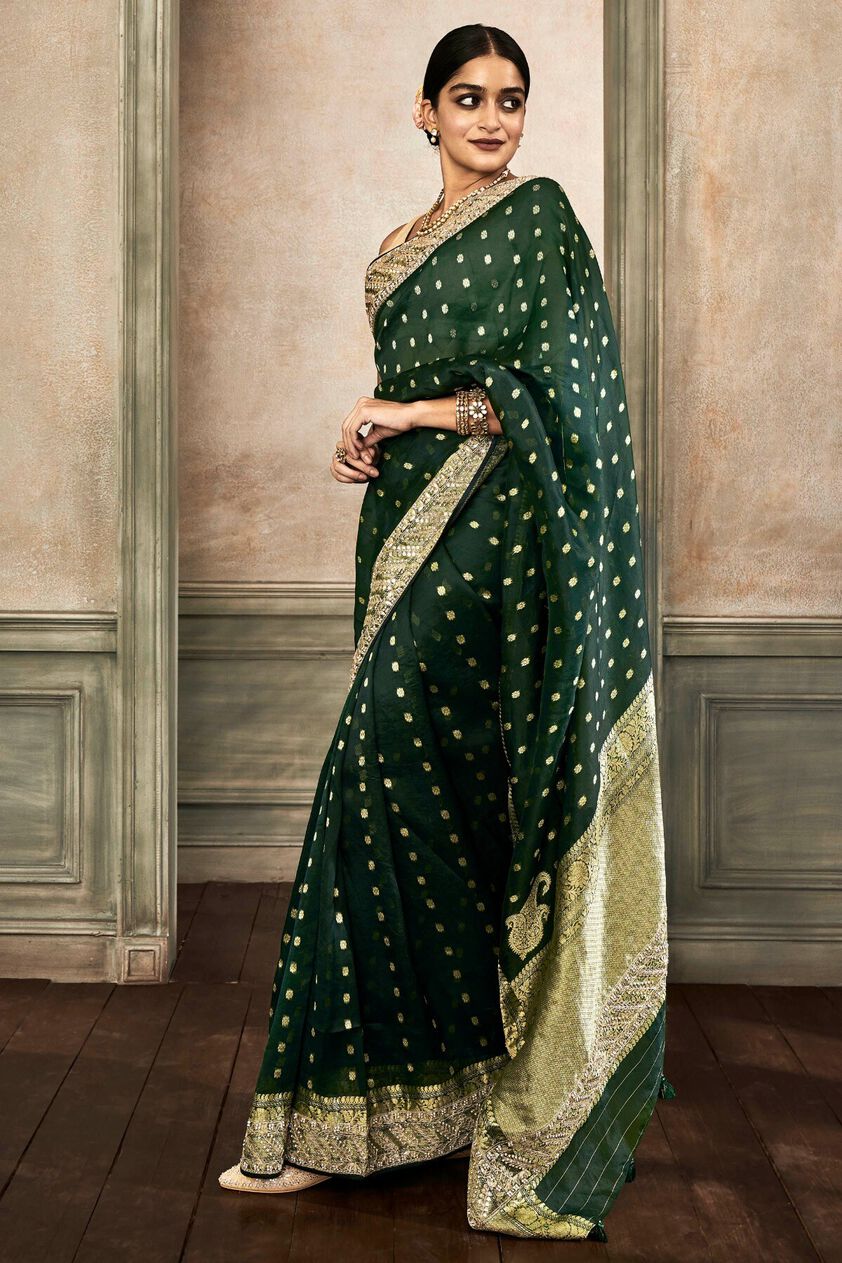 2 - Rasya Saree Set – Green, image 2