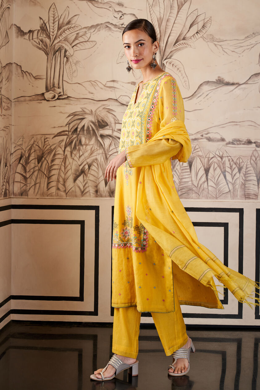 Izna Suit Set - Yellow, Yellow, image 2
