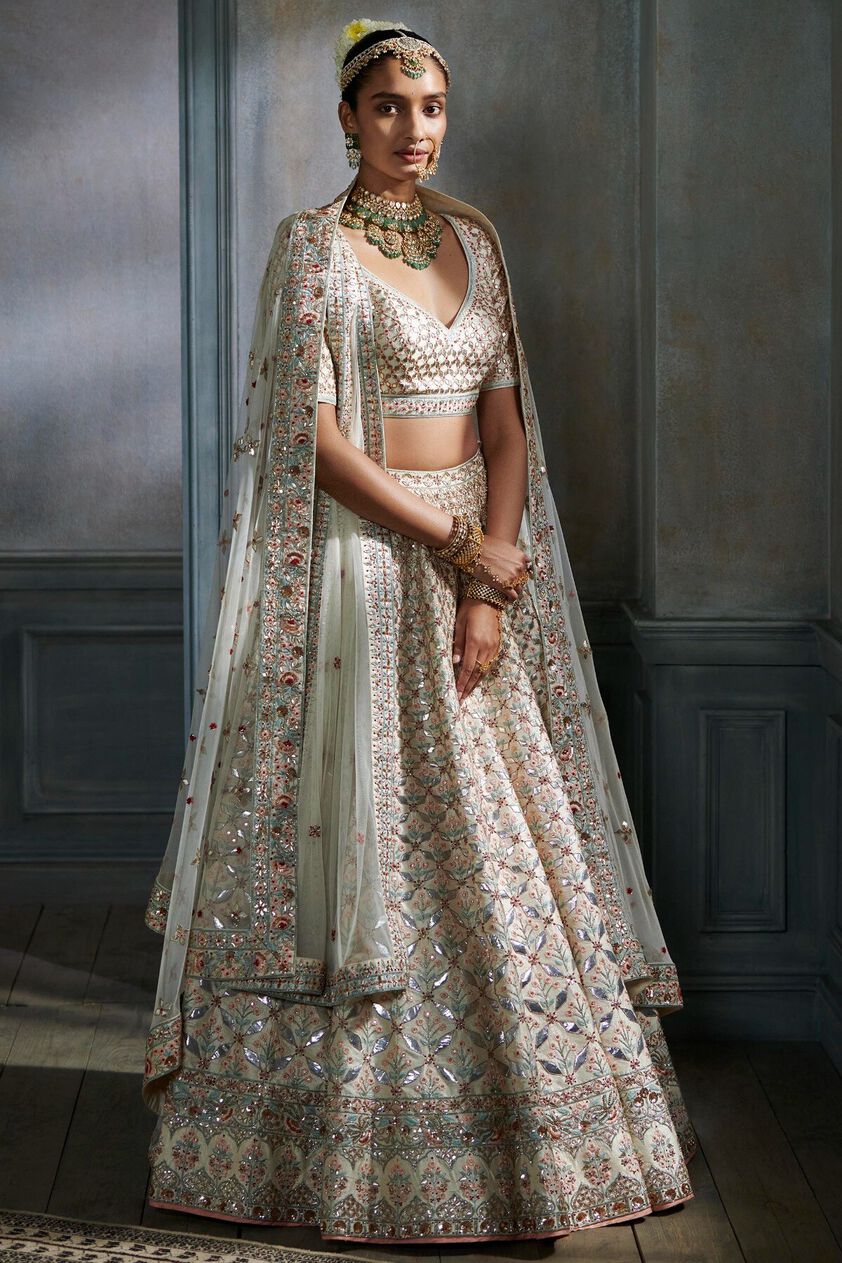 2 - Srinithi Lehenga Set – Ivory, image 2
