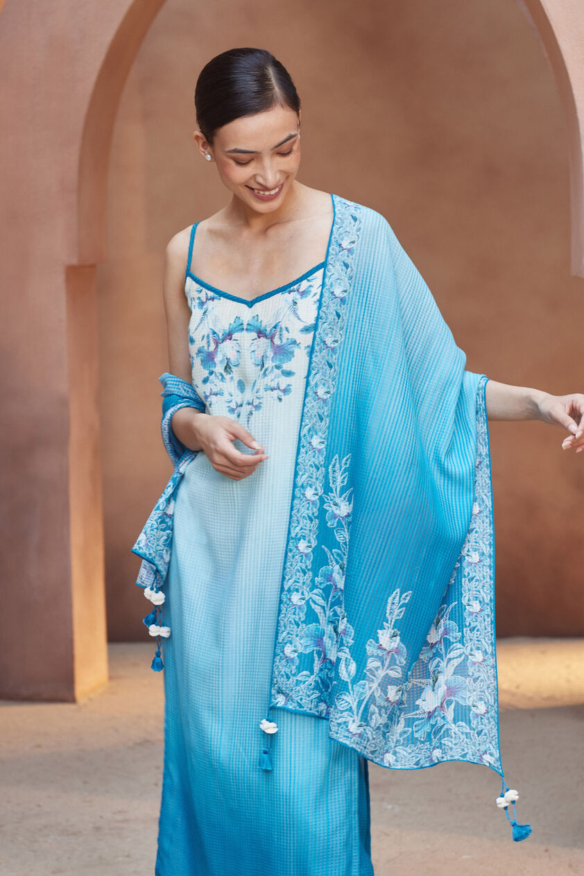 Alani Dupatta - Blue, Blue, image 1