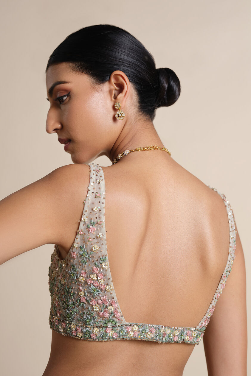 Sequoia Embroidered Choli - Ivory, Ivory, image 2