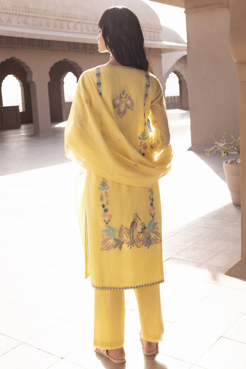 Lyssa Kurta Set - Yellow, Yellow, image 2