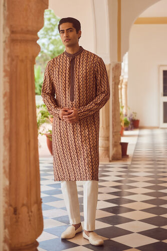 Drish Silk Kurta - Maroon, Maroon, image 1