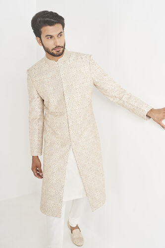 Dheer Sherwani - Off White, Cream, image 4