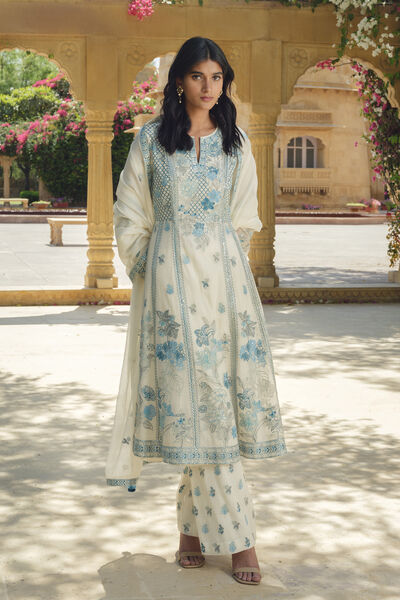 Hafdis Embroidered Mul Suit Set - Natural