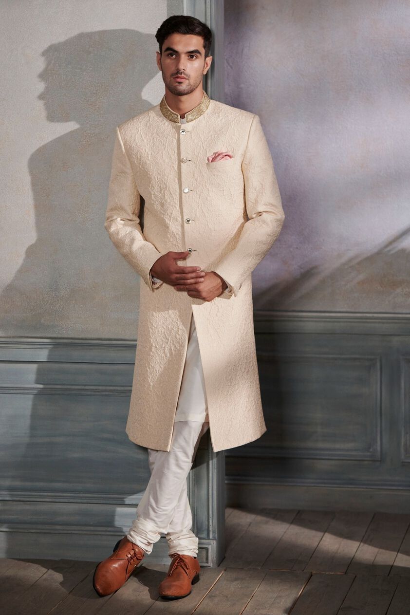 1 - Paksha Sherwani – Ivory, image 1