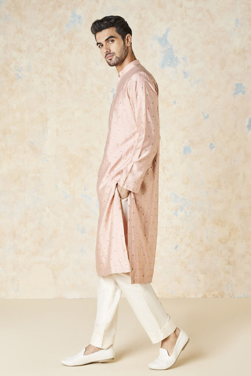 Risay Silk Kurta - Pink, Pink, image 3