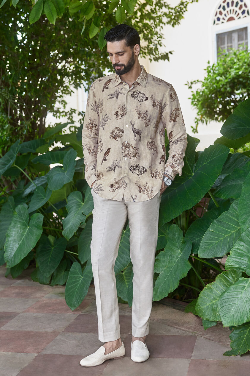 Parin Linen Shirt - Beige, Beige, image 1