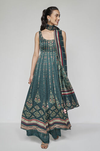 Demilune Anarkali Set - Green, Green, image 1