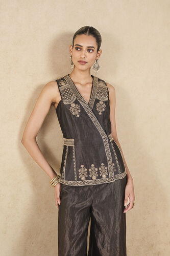 Nadeen Embroidered Jacket Set - Black, Black, image 4