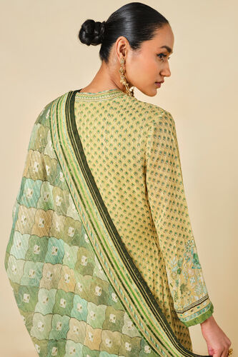 Myuna Printed Anarkali Set - Lime, Lime, image 6