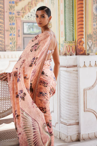 Itra Saree - Peach, Peach, image 5