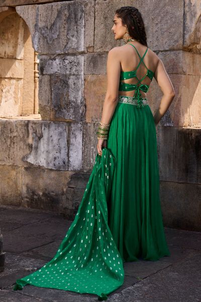 Madhul Lehenga Set - Green