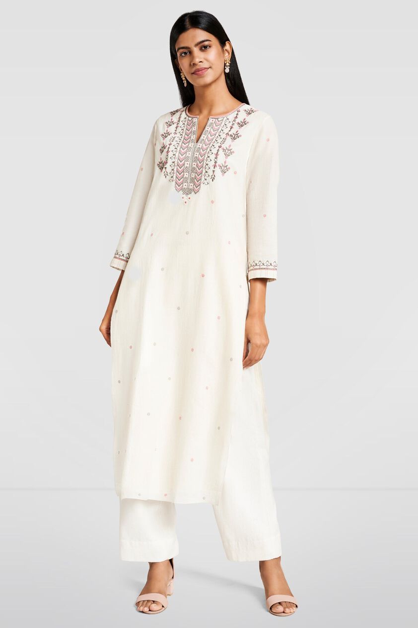 1 - Ivory Jamdani Kurta, image 1