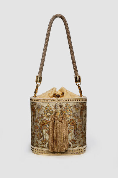 Pichhwai Bucket Bag - Canary Gold