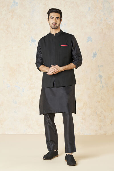 Akheel Nehru Jacket - Black