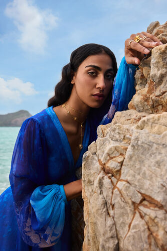 Talise Chiffon Gown - Blue, Blue, image 7