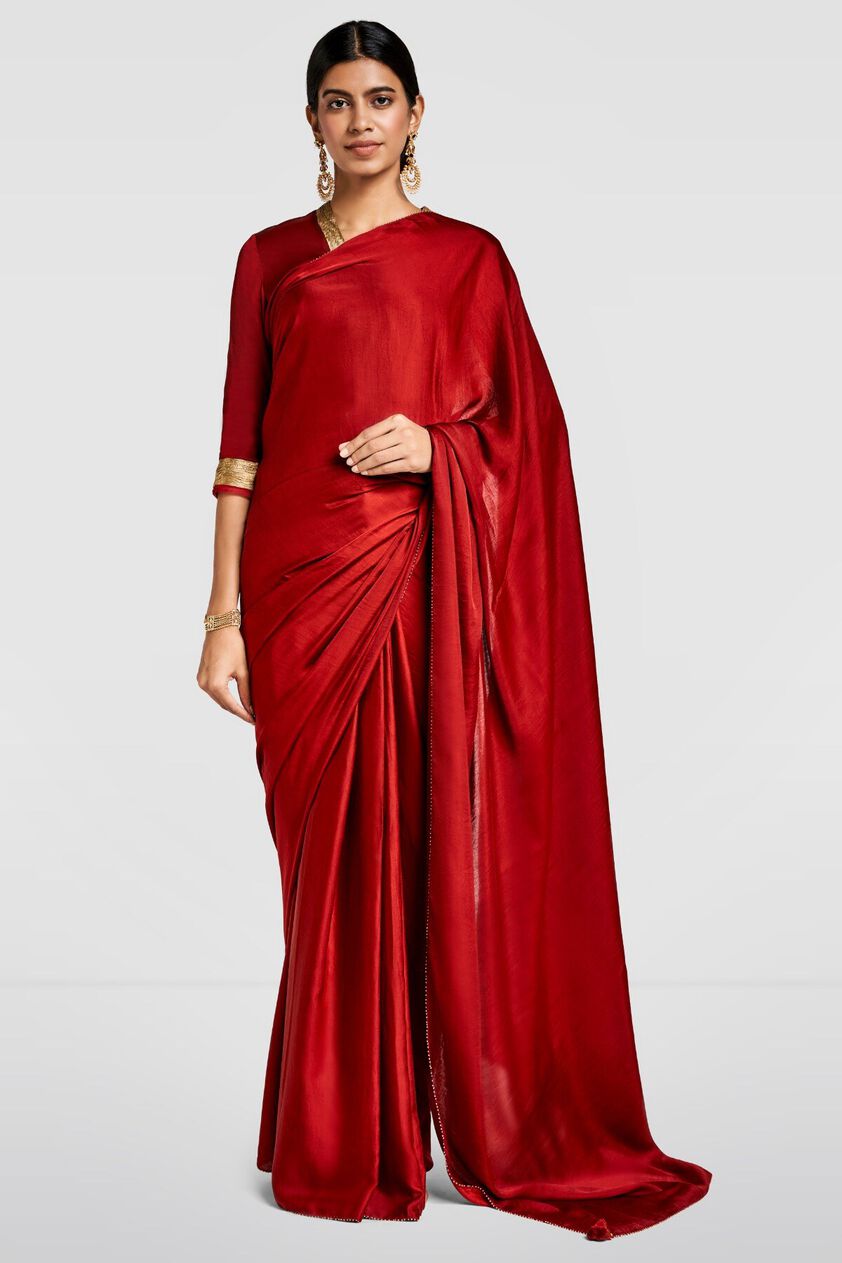 1 - Satin Saree, image 1