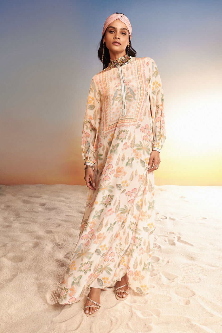 Kinza Kaftan - Cream, Cream, image 3