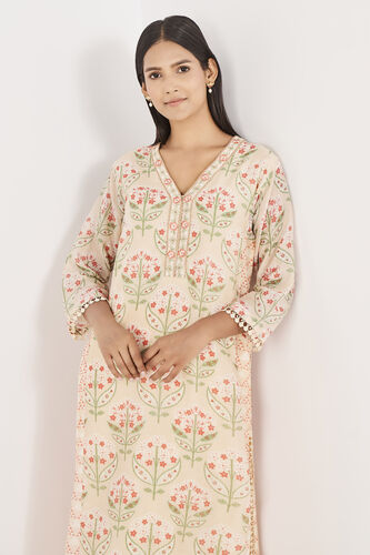 Alvia Kurta Set - Beige, Beige, image 4