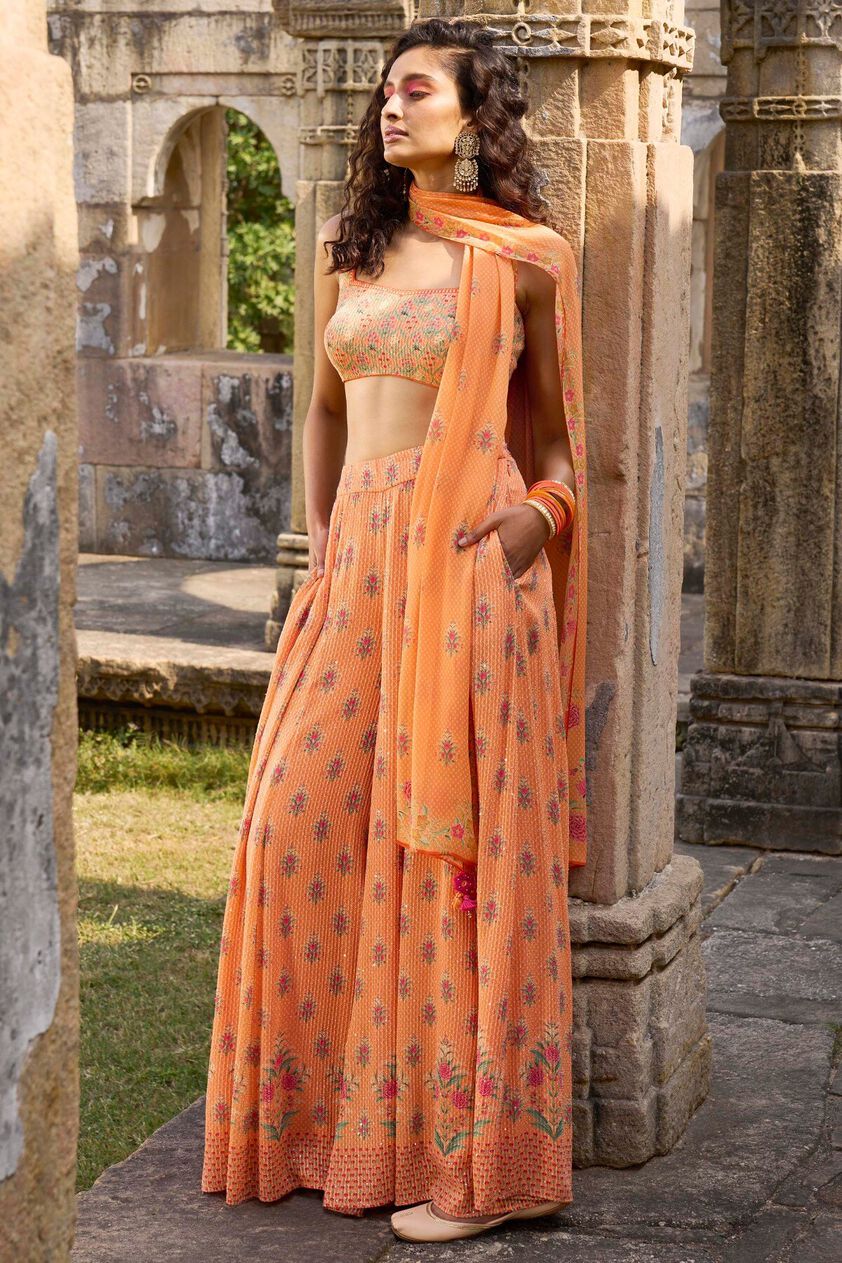 3 - Atalia Sharara Set – Orange, image 3
