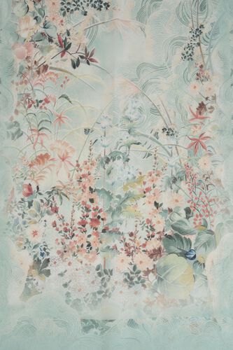 Arivai Silk Stole - Sage, Sage, image 3